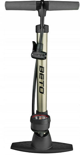 ROAD MTB ALUMINUM Bicycle Pump BETO for AV DV FV CMP-069 PRESSURE GAUGE Color orange