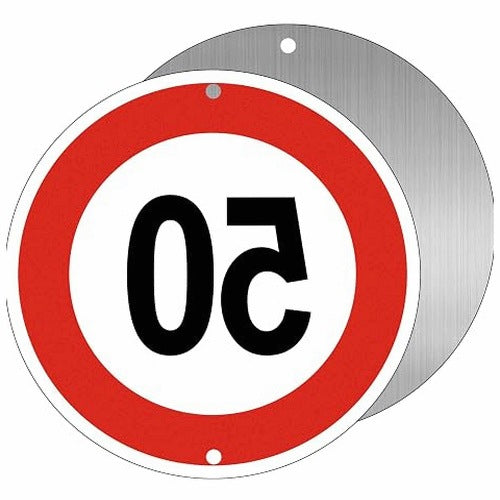 ROAD SIGN SPEED LIMIT 50 KM ALUMINIUM 30 CM REFLECTION