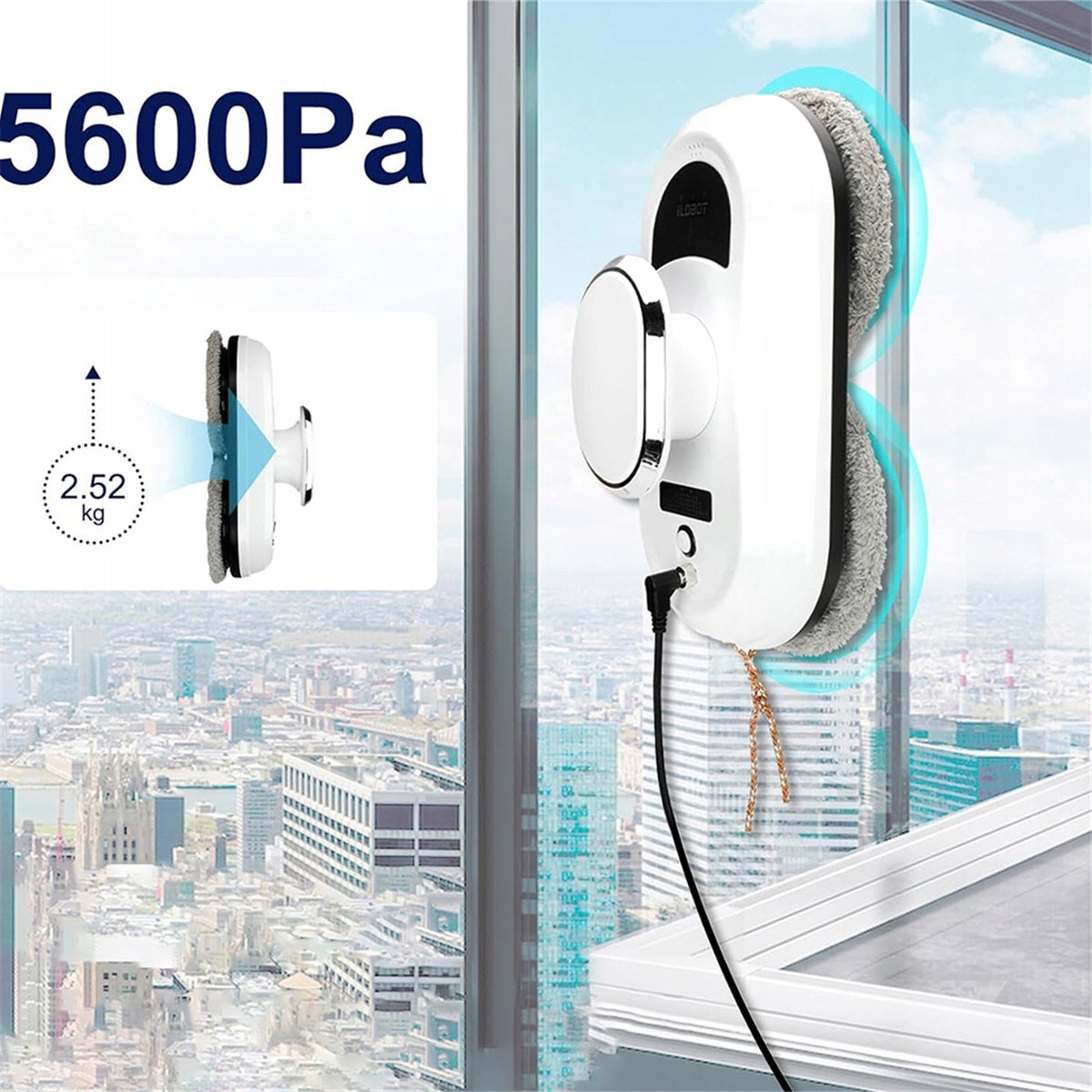 ROBOT CLEANING AUTOMATIC 5600PA SUCTION CUPS FOR FLOOR MIRROR WINDOWS Brand Bedee