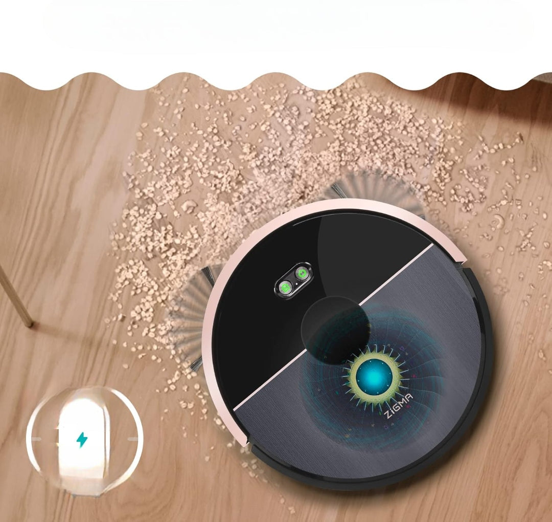 ROBOT CLEANING MOPPING VACUUM CLEANER ZIGMA SPARK 4000PA GYROSCOPE SIRI HIT Packaging status original