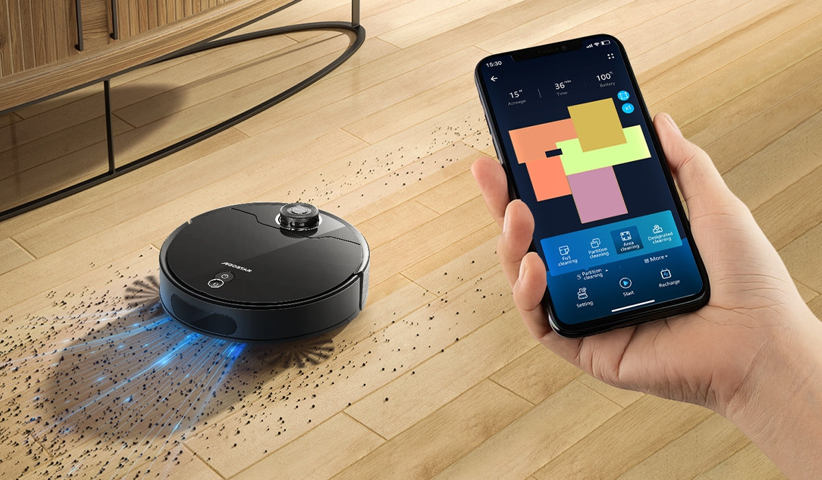 ROBOT CLEANING VACUUM CLEANER SMART WIFI MAPPING MOPPING BLACK Manufacturer code 8433325283780