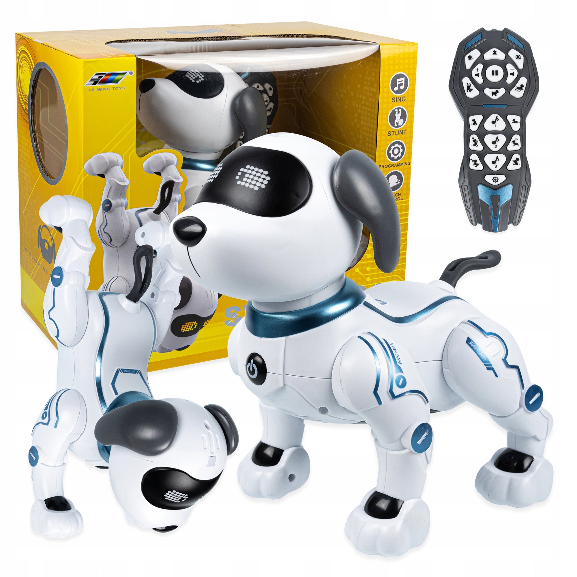 ROBOT DOG CONTROLLED RC PROGRAMMABLE RESPONDS TO VOICE COMMANDS + REMOTE CONTROL