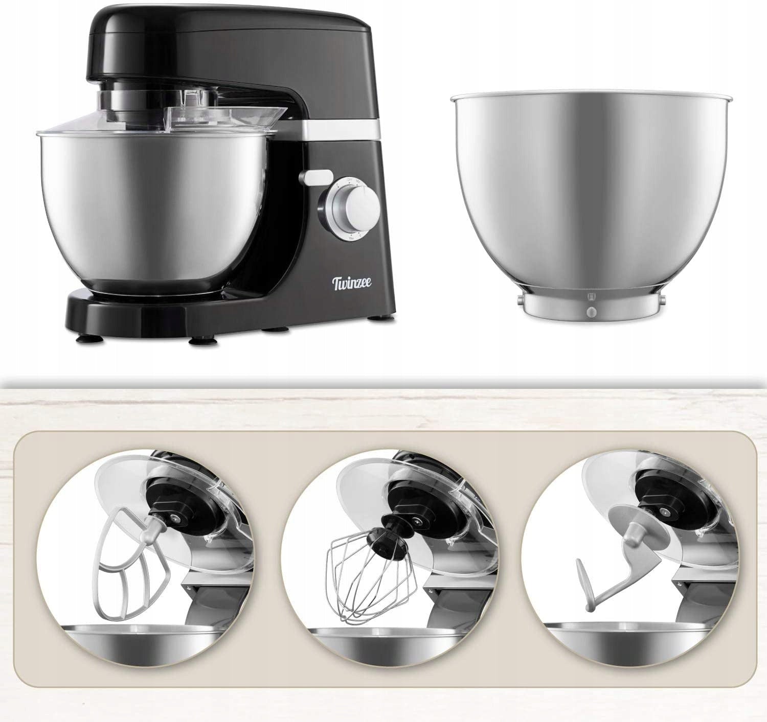 ROBOT FOOD PROCESSOR PLANETARY MIXER 1200W 3,5L MS4217 Power rating 1200 W