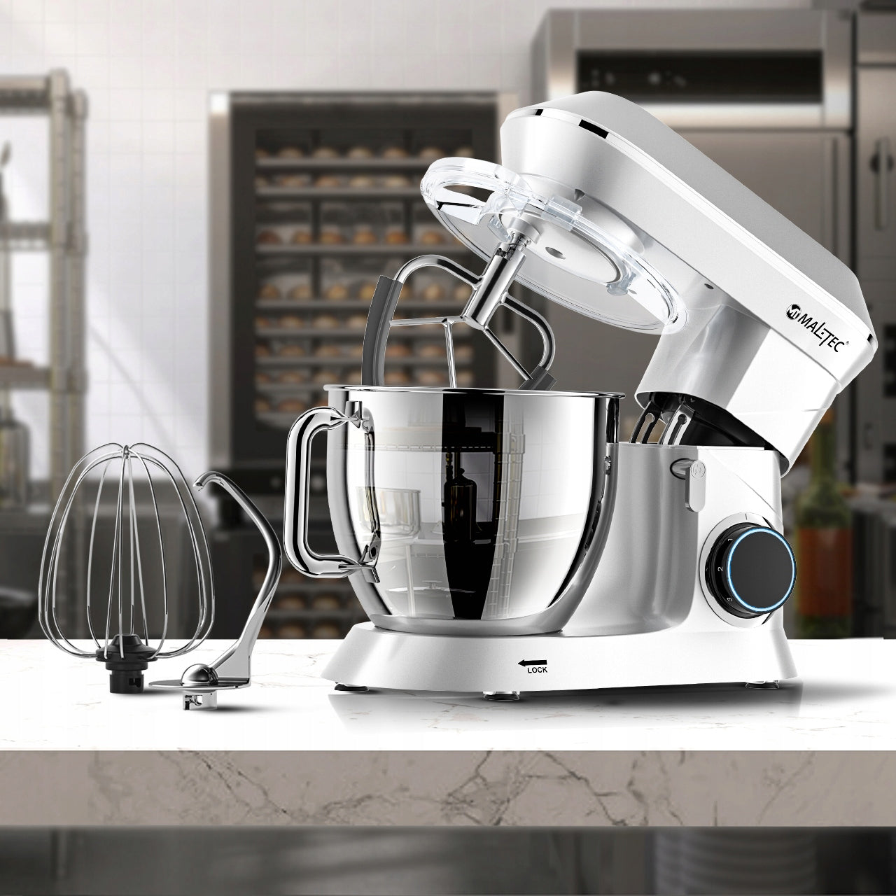 ROBOT FOOD PROCESSOR PLANETARY MIXER MULTIFUNCTION SET SILVER 6,5L 2000W Power rating 2000 W