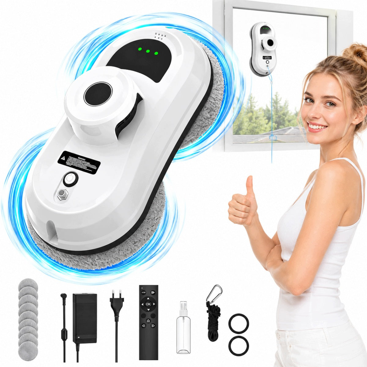 ROBOT FOR WASHING WINDOWS MIRRORS WASHER AUTOMATIC INTELLIGENT SET XXL
