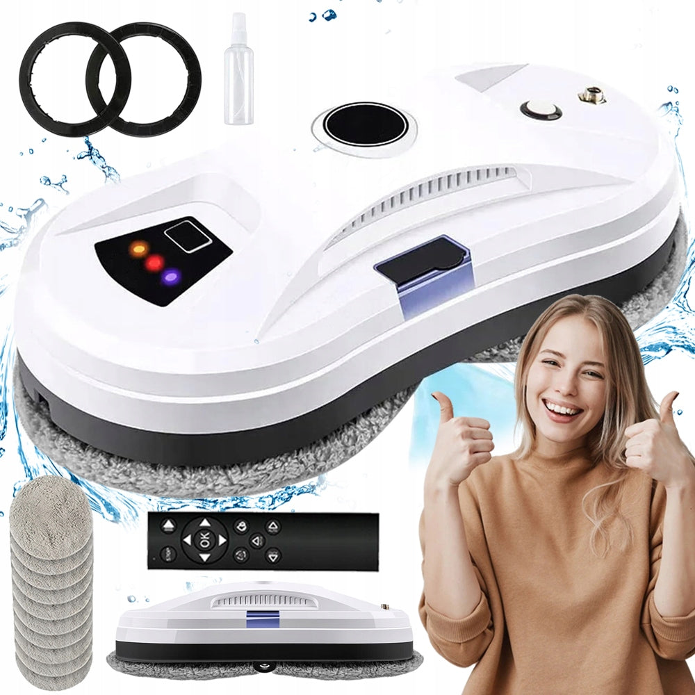 ROBOT GLASS CLEANING AUTOMATIC WITH STRONG SUCTION CUP 5600PA REMOTE CONTROL 90W
