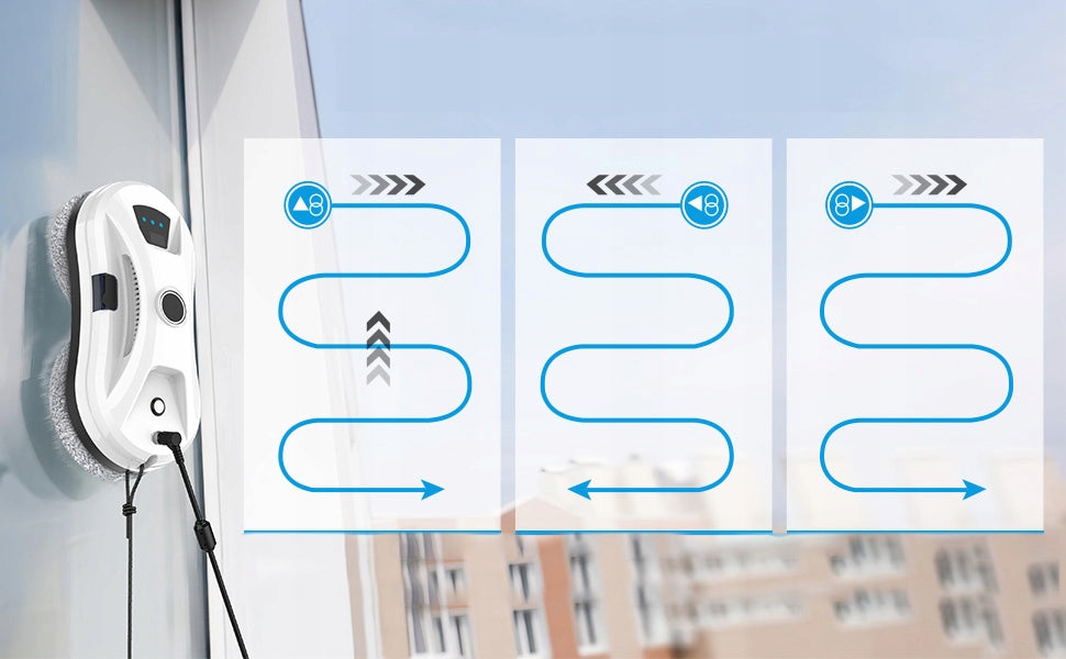 ROBOT INTELLIGENT DEVICE FOR CLEANING WINDOWS AND MIRRORS - SET Dominant color white