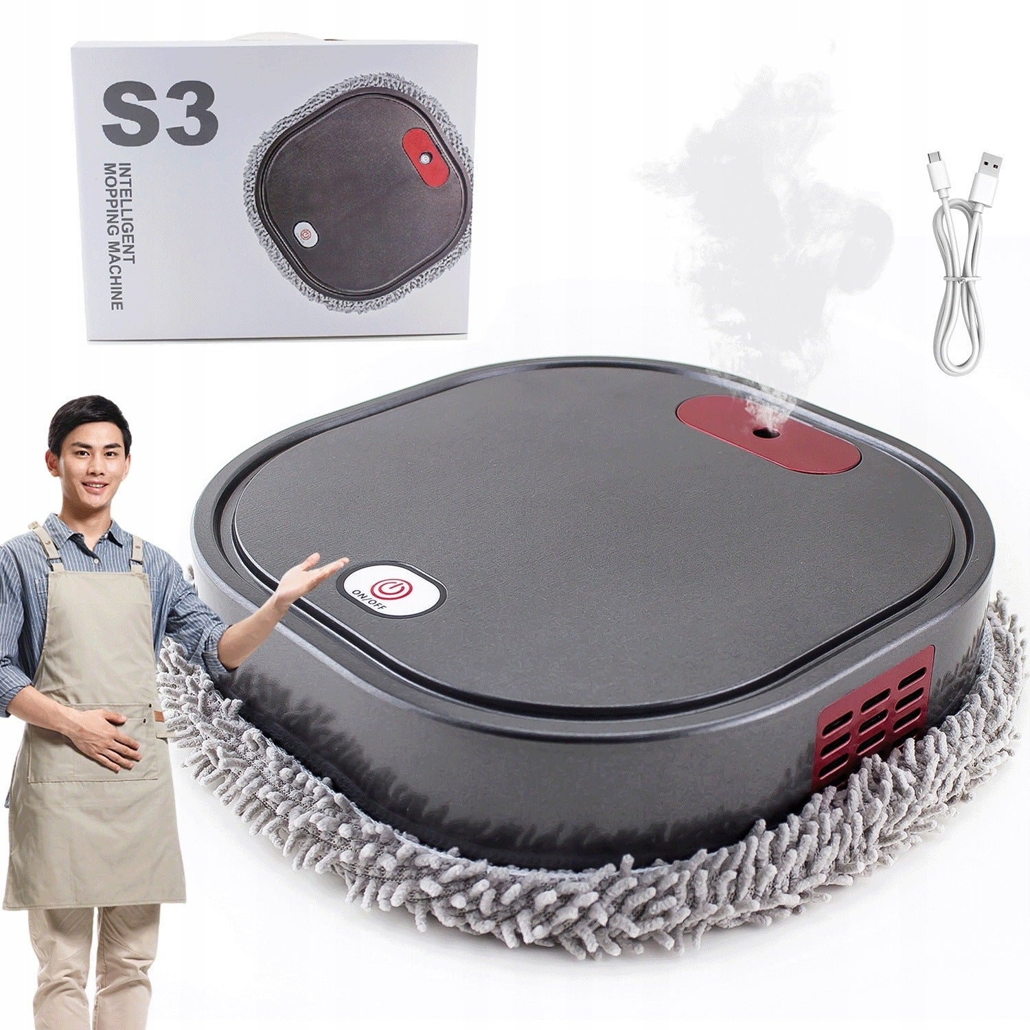 ROBOT MOPPING VACUUM CLEANER WITH SPRAY FUNCTION FOR DEEP CLEANING Packaging status original