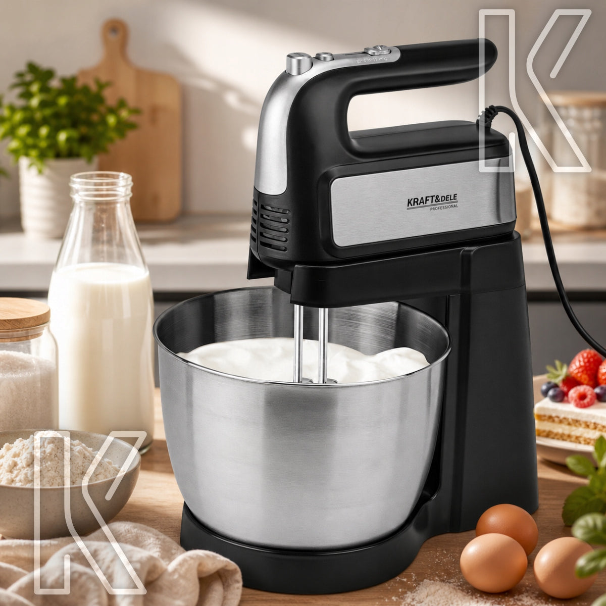 ROBOT PLANETARY KITCHEN MIXER FOR CAKES AND CREAMS WITH BOWL POWERFUL 4.5L 1000W Manufacturer code ROBOT PLANETARNY DO CIAST Z MISĄ 1000w