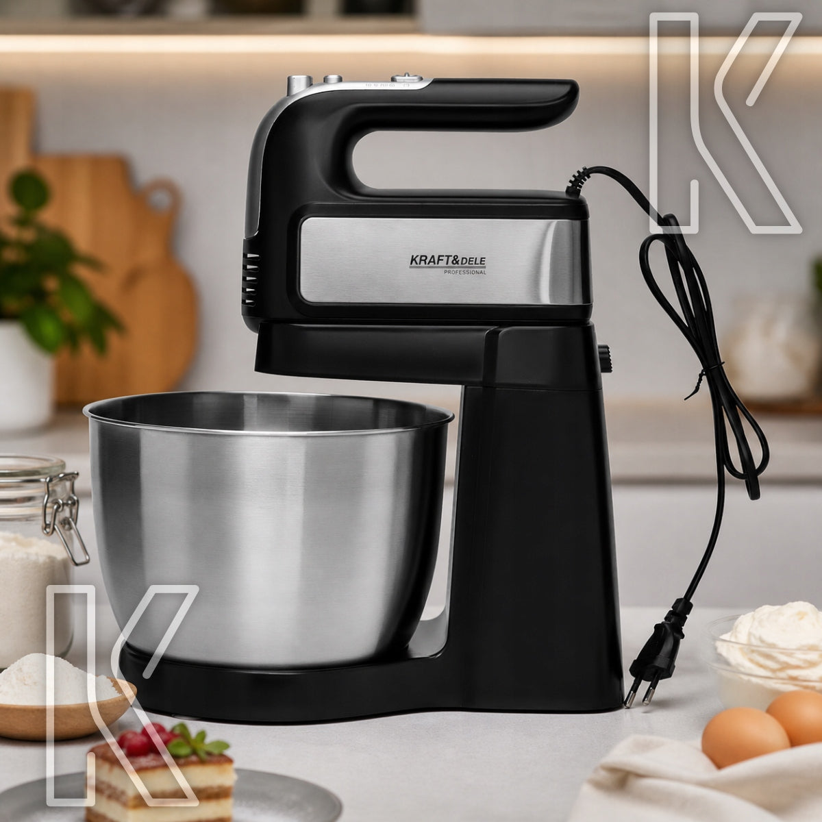 ROBOT PLANETARY KITCHEN MIXER FOR CAKES AND CREAMS WITH BOWL POWERFUL 4.5L 1000W Packaging status original