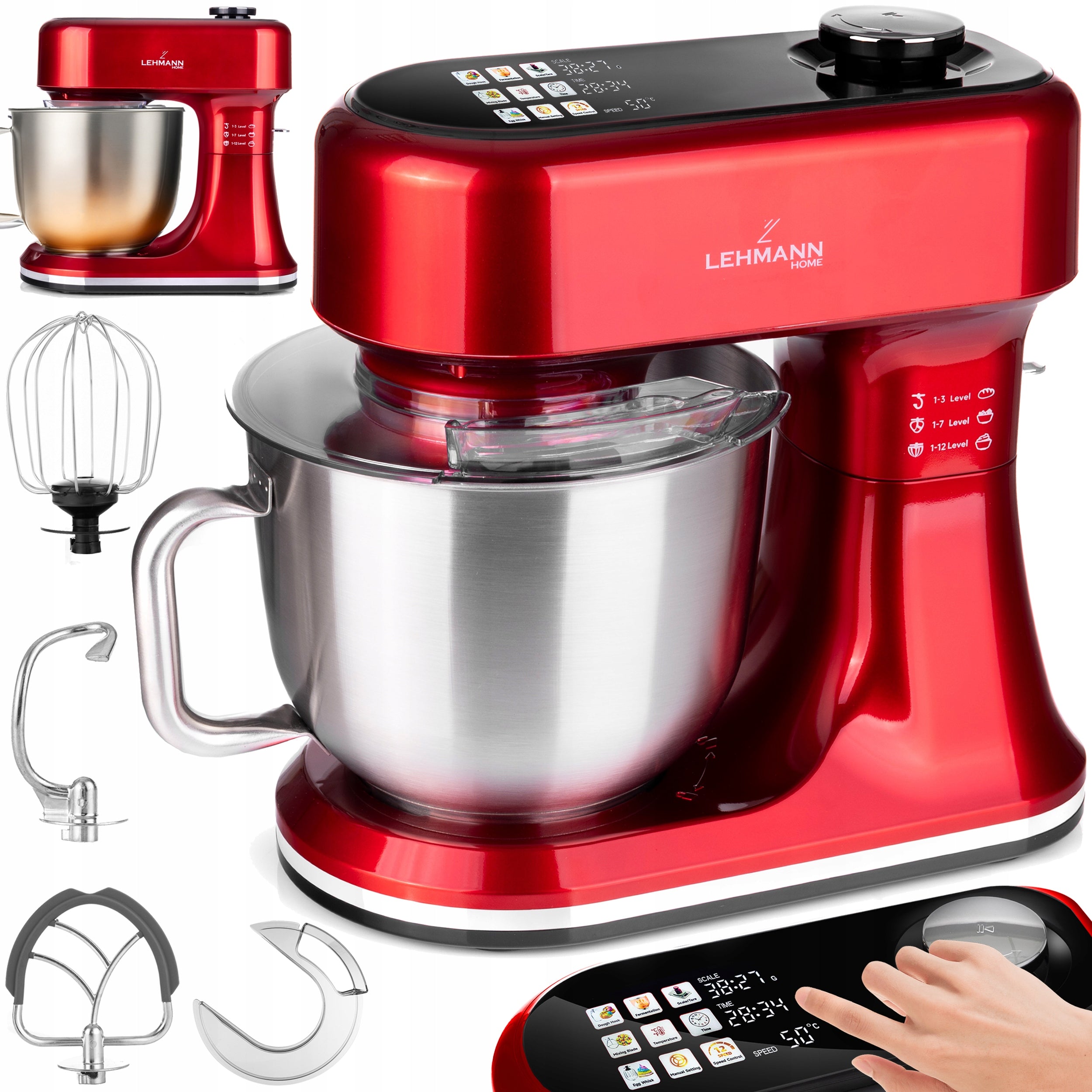 ROBOT PLANETARY KITCHEN MIXER WITH SCALE HEATED BOWL UP TO 45C LED PANEL