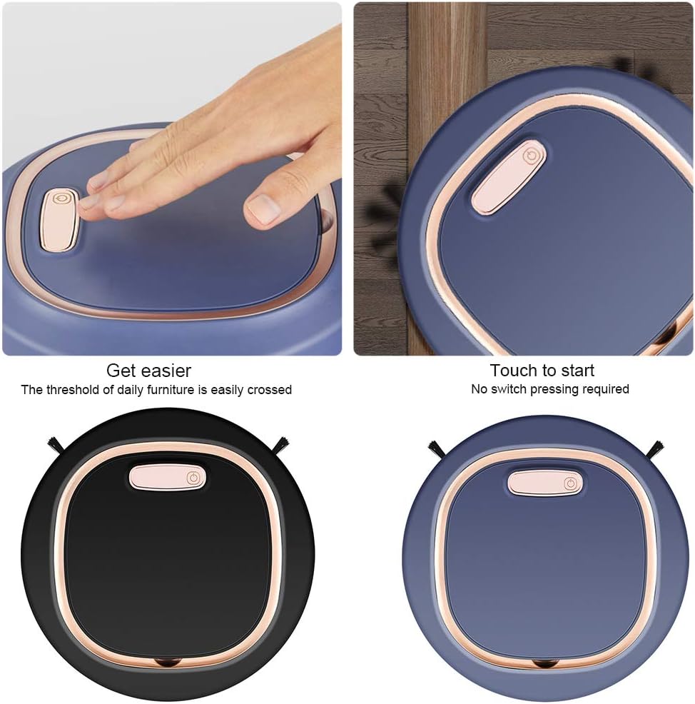 ROBOT VACUUM CLEANER 3IN1 STRONG SUCTION 60MIN INTELLIGENT Dominant color clear