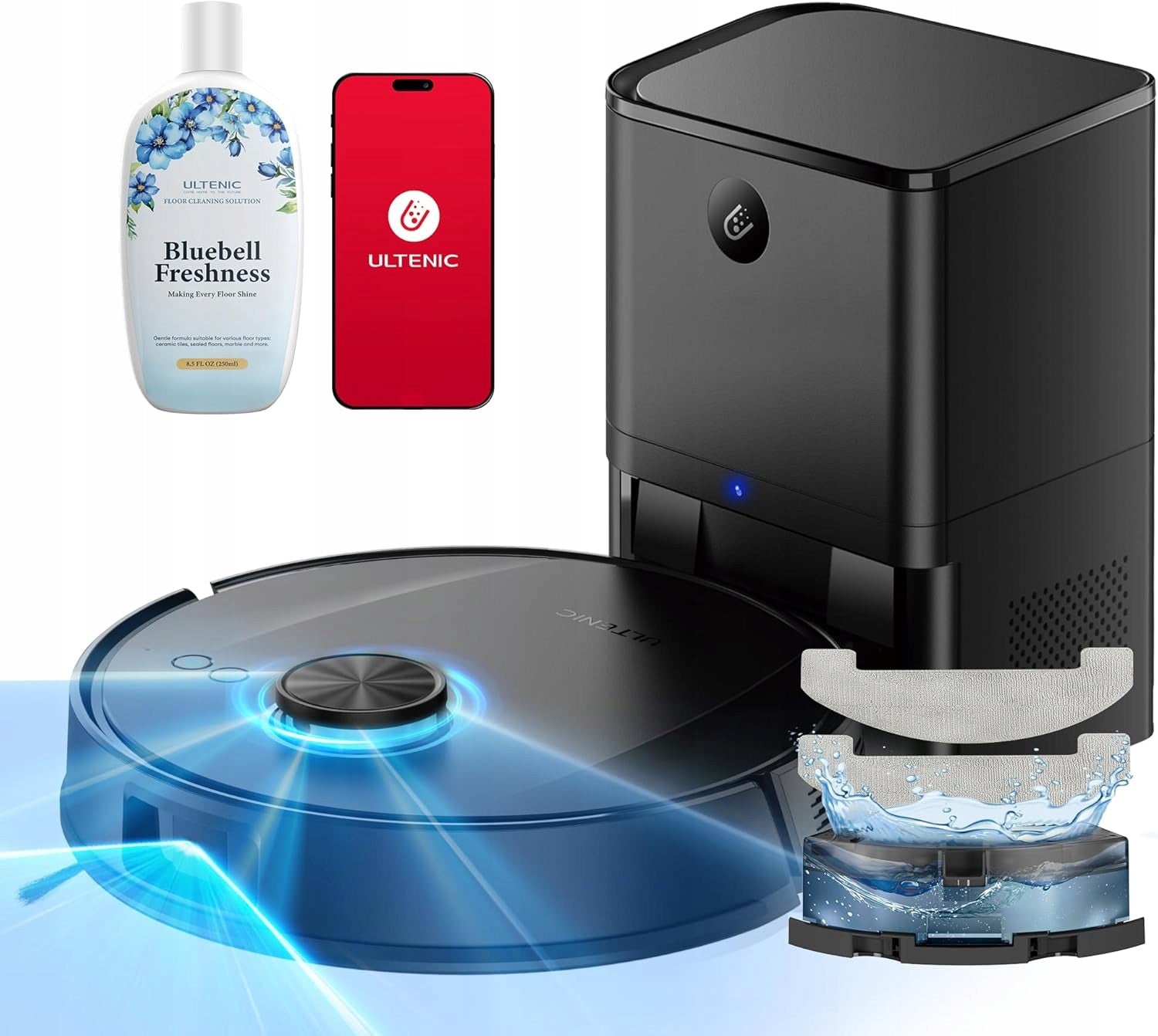 ROBOT VACUUM CLEANER 8000 PA LIDAR WIFI SELF-FALLING WET CLEANING