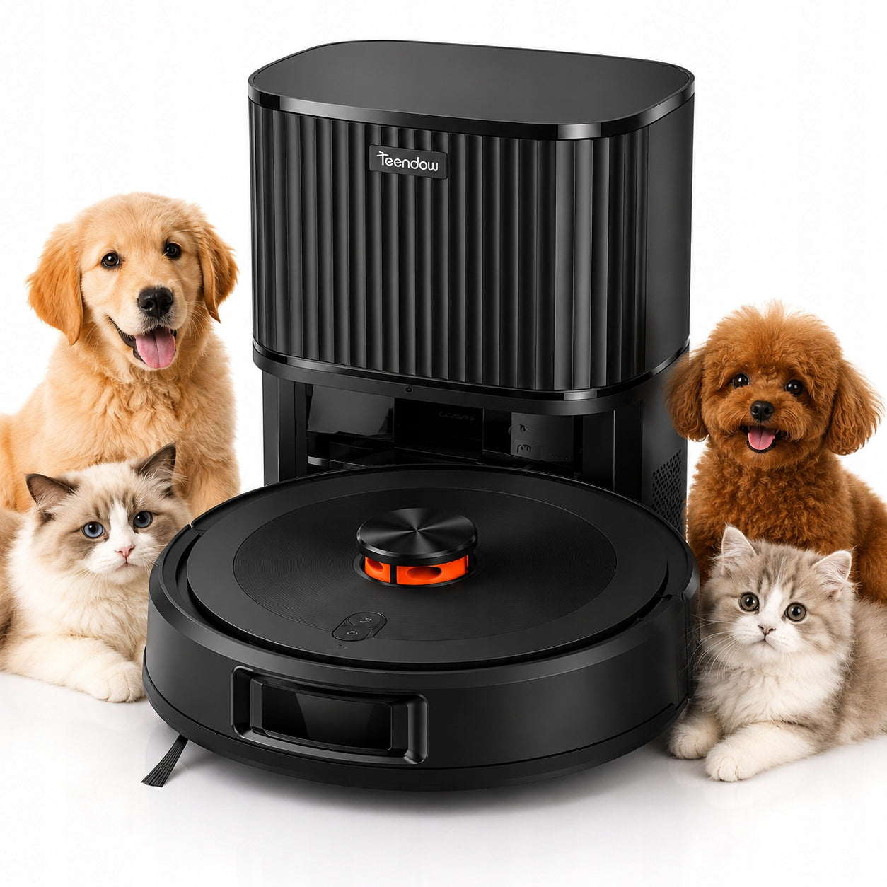 ROBOT VACUUM CLEANER AND FLOOR CLEANER TEENDOW D10S MAX 2IN1 SUCTION POWER 3000PA