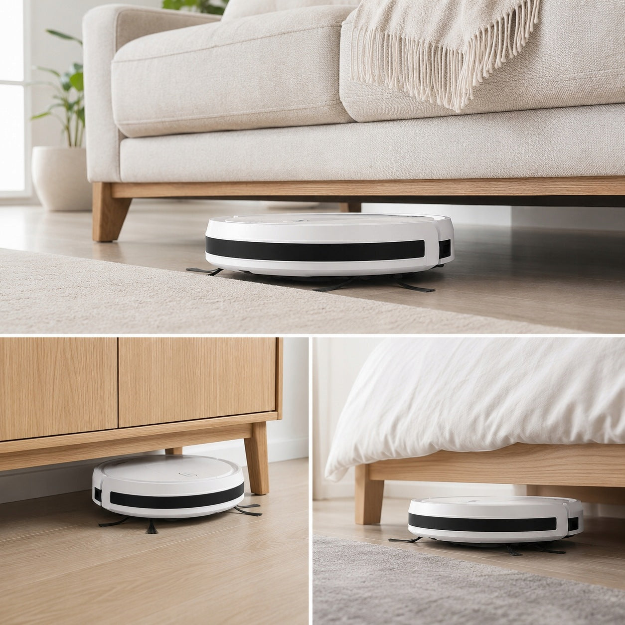 ROBOT VACUUM CLEANER AUTOMATIC REMOTE CONTROL 90 MIN 2 MODES QUIET WHITE Manufacturer code ODKURZACZ ROBOT SPRZĄTAJĄCY AUTOMATYCZNY