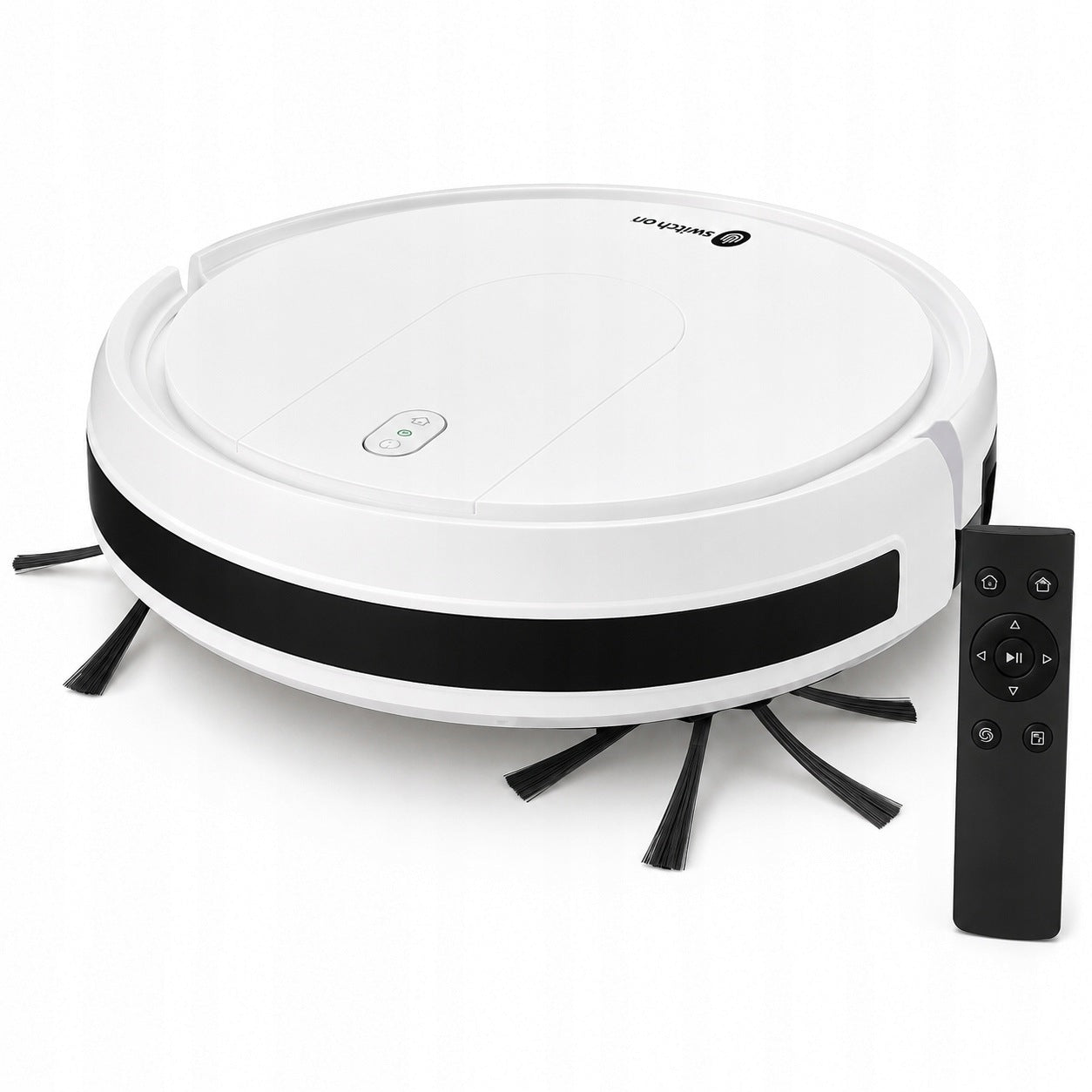 ROBOT VACUUM CLEANER AUTOMATIC REMOTE CONTROL 90 MIN 2 MODES QUIET WHITE