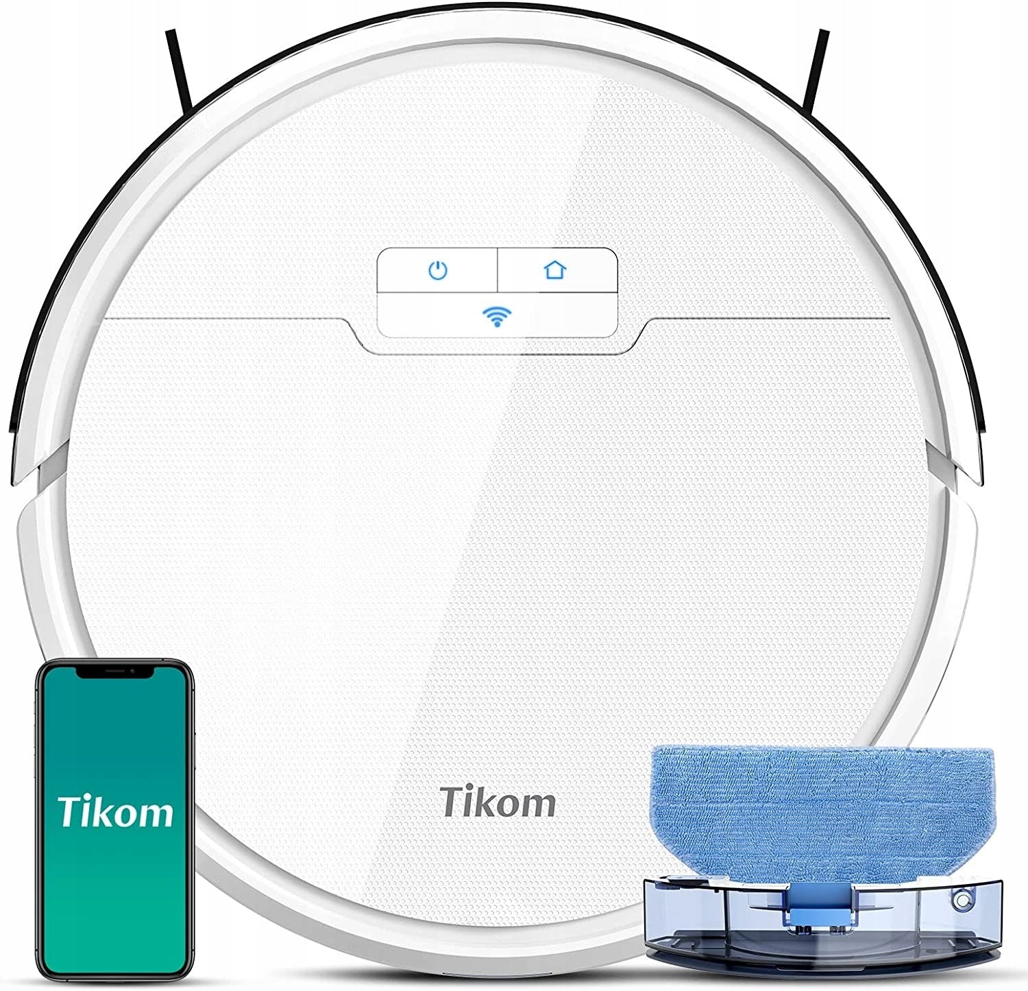ROBOT VACUUM CLEANER CLEANING TIKOM G8000 MOPPING MOBILE MOP