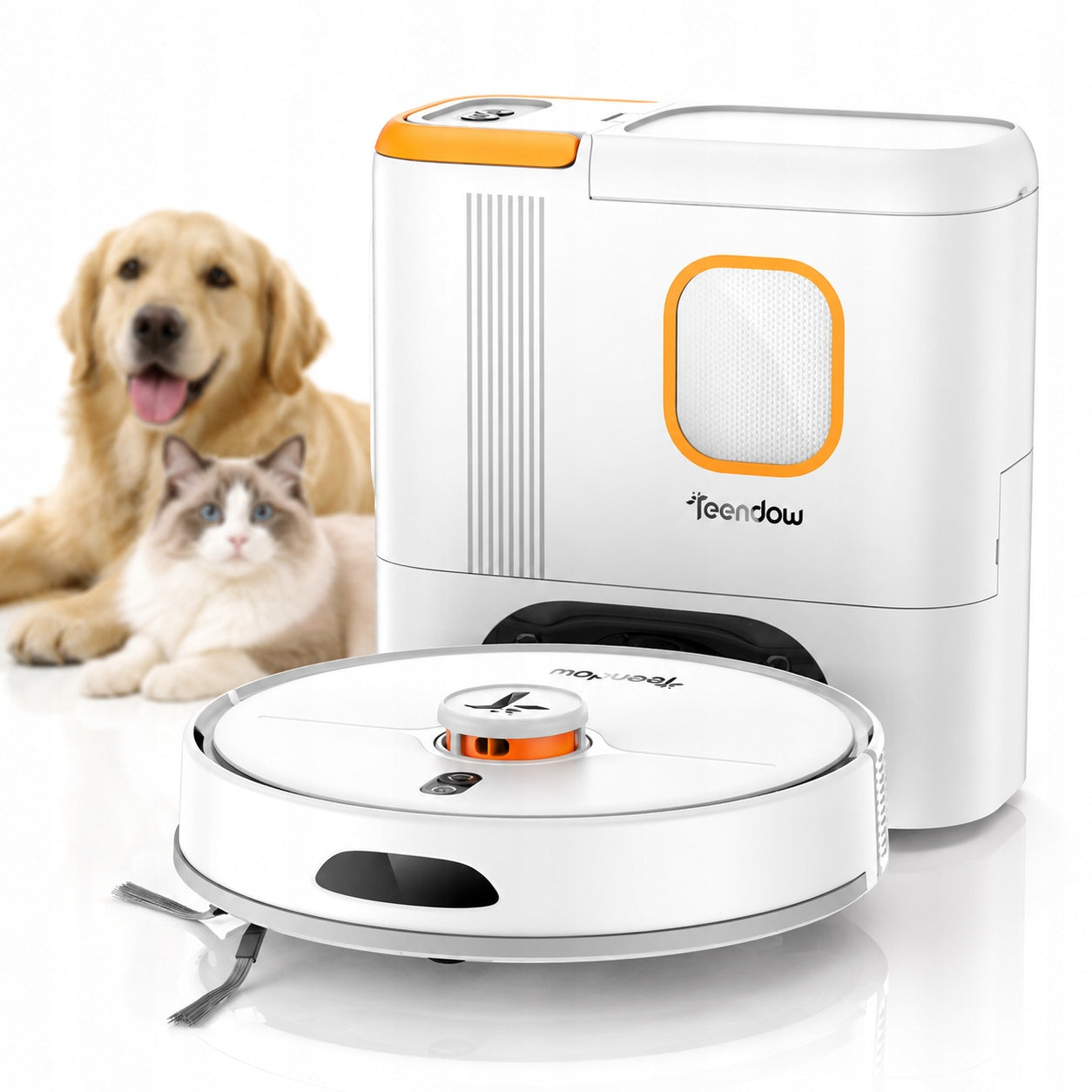 ROBOT VACUUM CLEANER TEENDOW D20S MAX+ 6000PA FOR HOMES WITH PETS