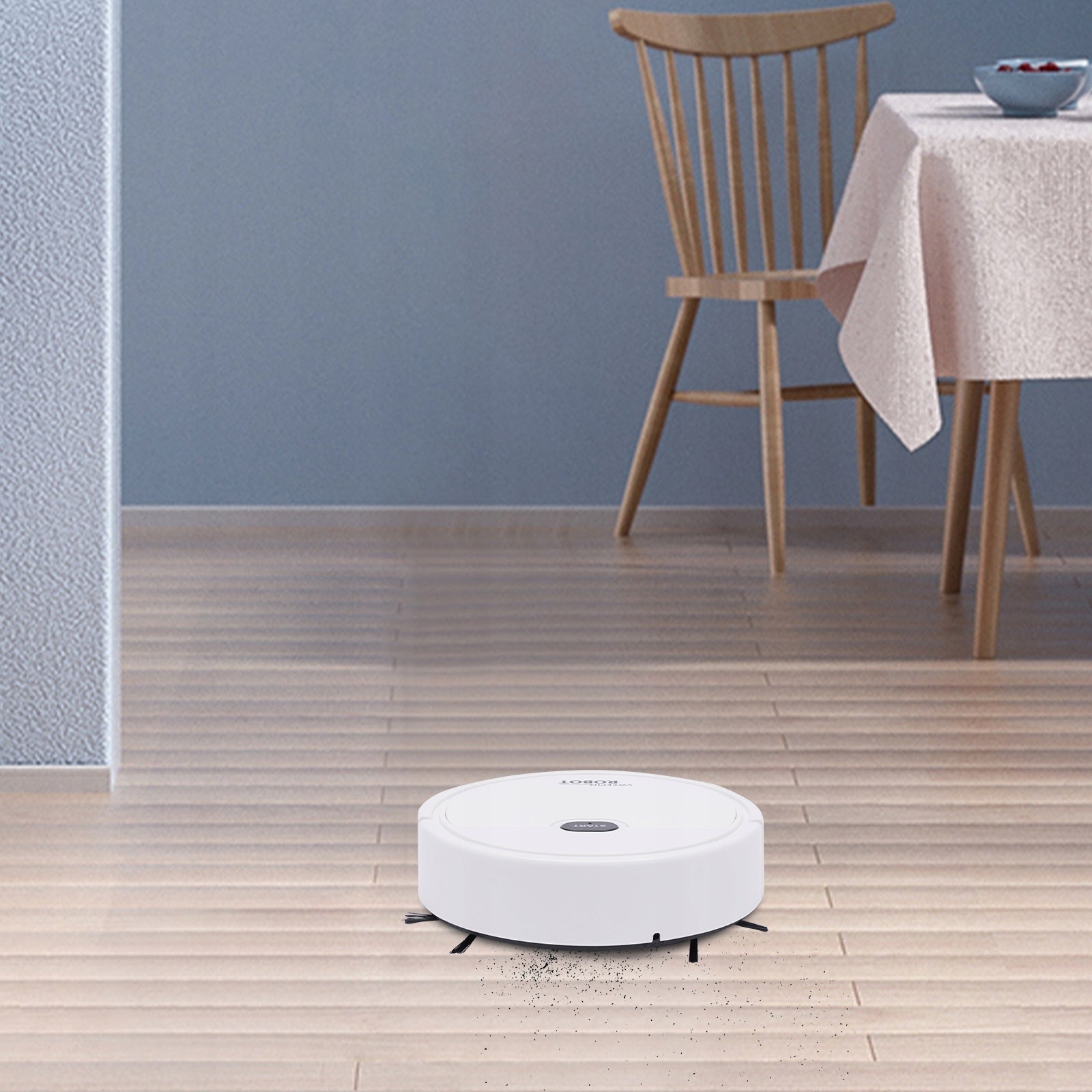 ROBOT VACUUM CLEANER WITH VACUUM AND MOP 30-MINUTE RUNTIME KT205 Packaging status original
