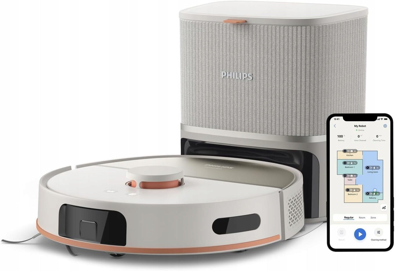 ROBOT VACUUMING-MOPPING 10000PA LASER NAVIGATION AUTO-CLEANING