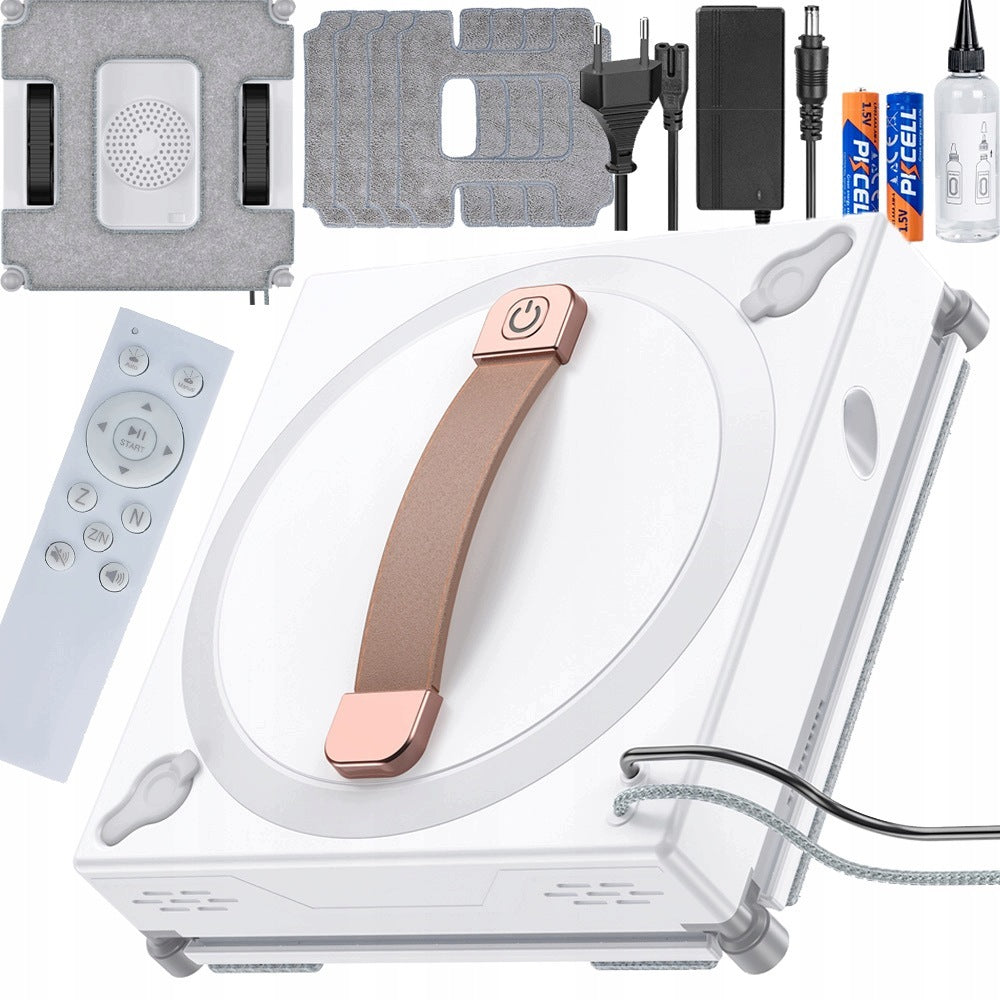 ROBOT WINDOW CLEANER AUTOMATIC FOR WINDOWS AND MIRRORS + 4 MOPS REMOTE CONTROL SET