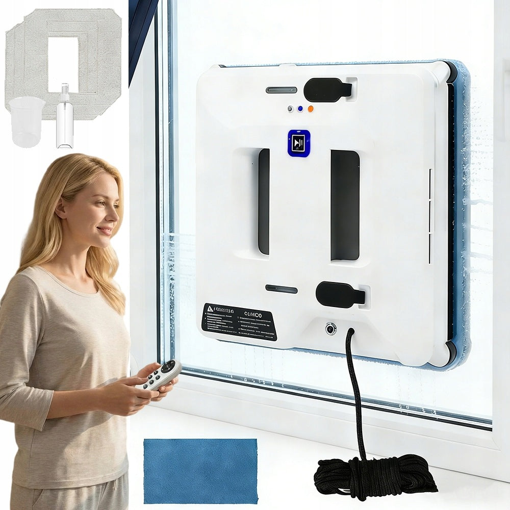 ROBOT WINDOW CLEANER INTELLIGENT AUTOMATIC WITH REMOTE CONTROL 3 MODES 3000PA 72W
