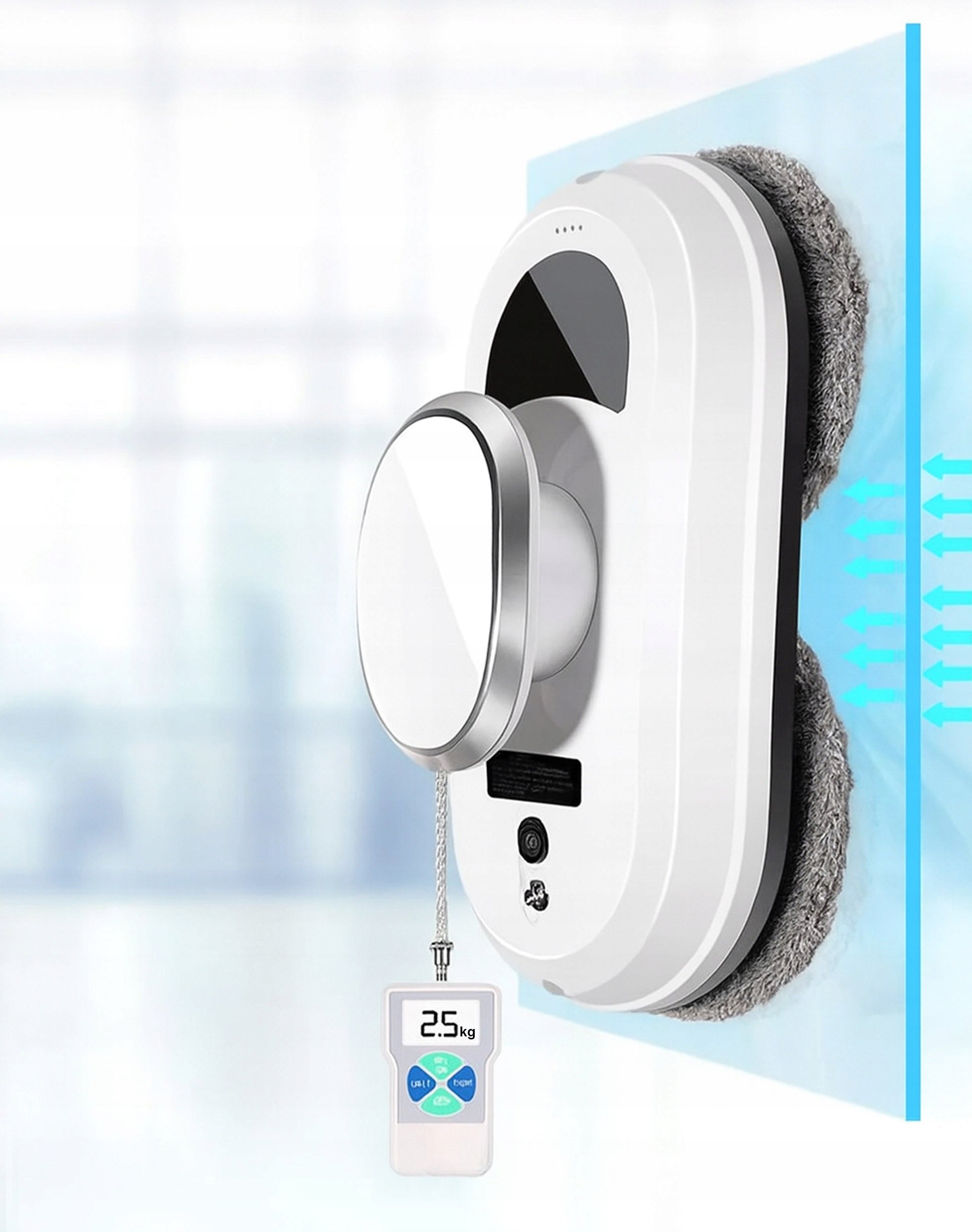 ROBOT WINDOW CLEANER MIRROR WASHER AUTOMATIC + 10 MOPS SET XXL Model Automatyczna myjka do mycia szyb lustra XXL