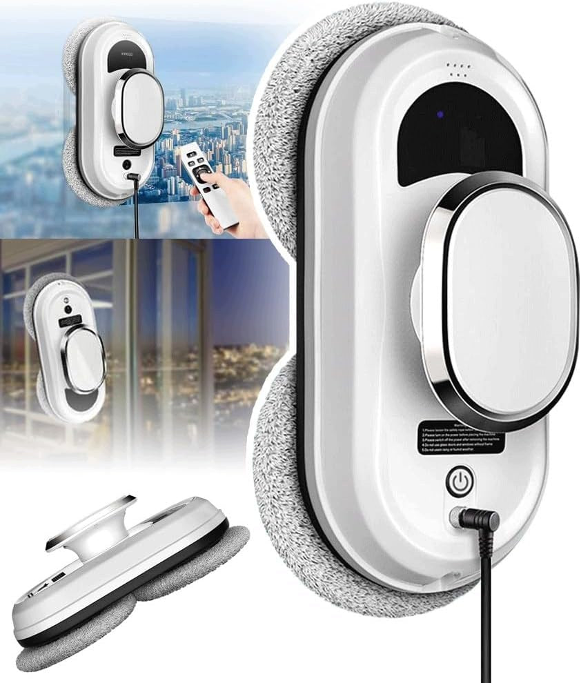 ROBOT WINDOW CLEANER MIRROR WASHER AUTOMATIC + 10 MOPS SET XXL