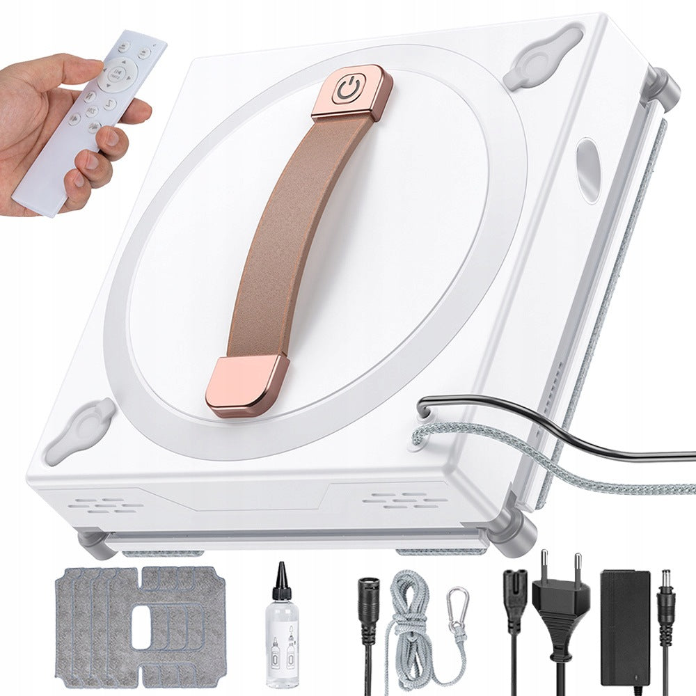 ROBOT WINDOW CLEANER MIRROR WASHER AUTOMATIC 100ML + 4 MOPS SET