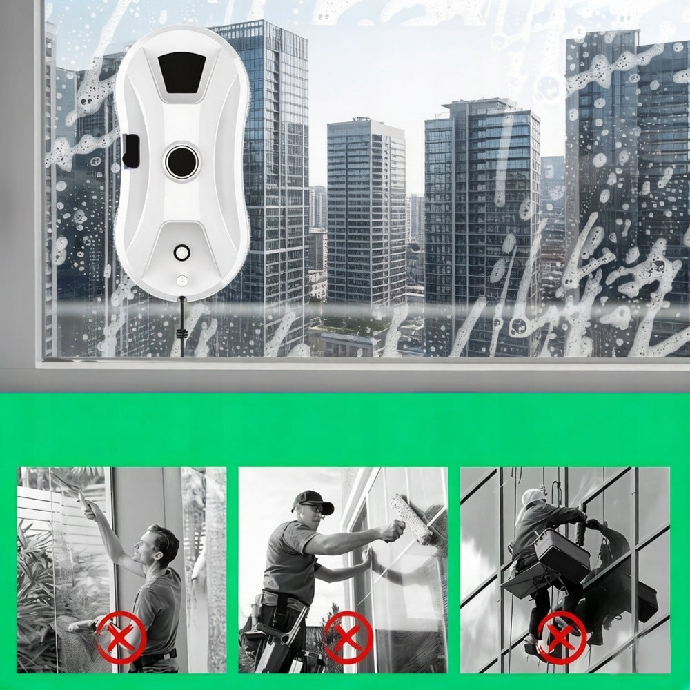 ROBOT WINDOW CLEANER MIRROR WASHER AUTOMATIC SMART KIT Dominant color white