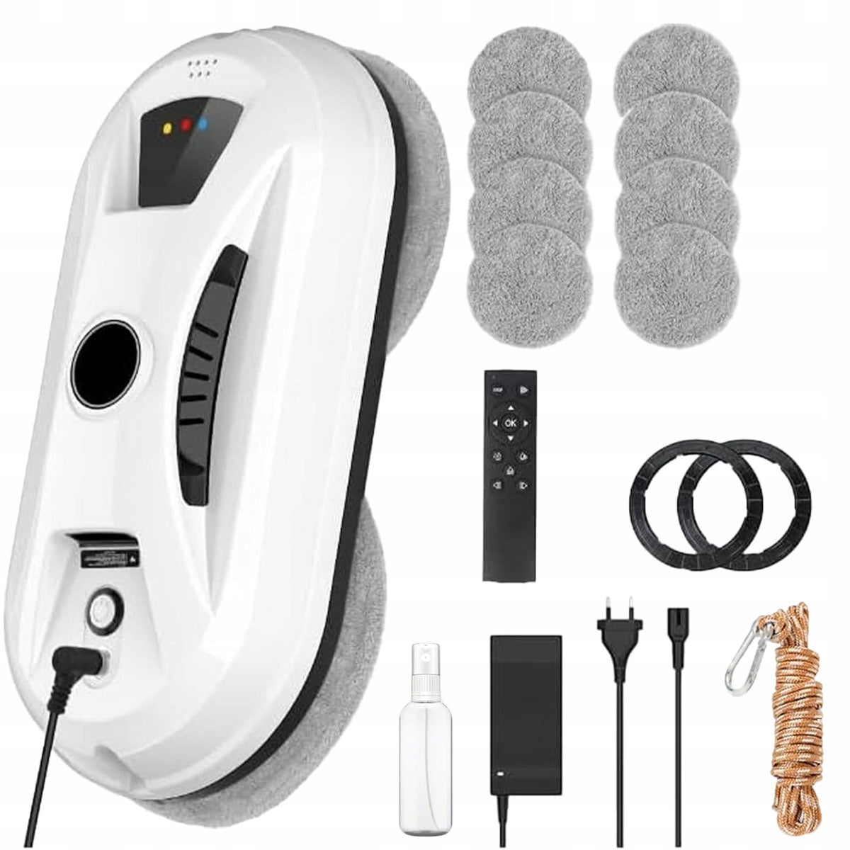 ROBOT WINDOW CLEANER MIRRORS AUTOMATIC WASHER + 10 MOPS SET XXL