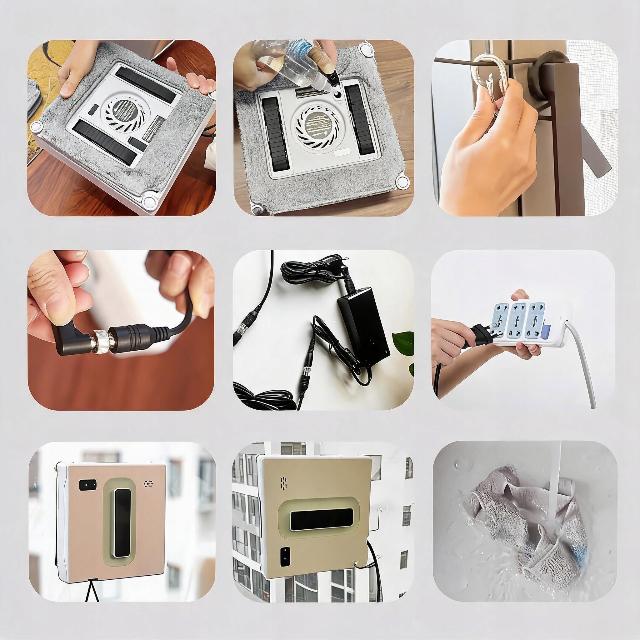 ROBOT WINDOW CLEANER SQUARE DESIGN FOR BETTER EDGE CLEANING Packaging status original