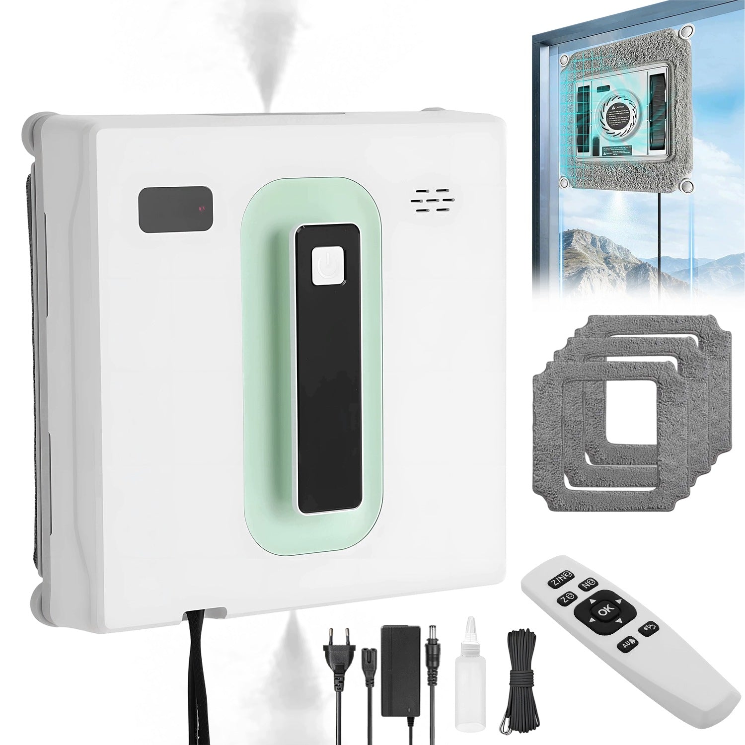 ROBOT WINDOW CLEANER SQUARE DESIGN FOR BETTER EDGE CLEANING
