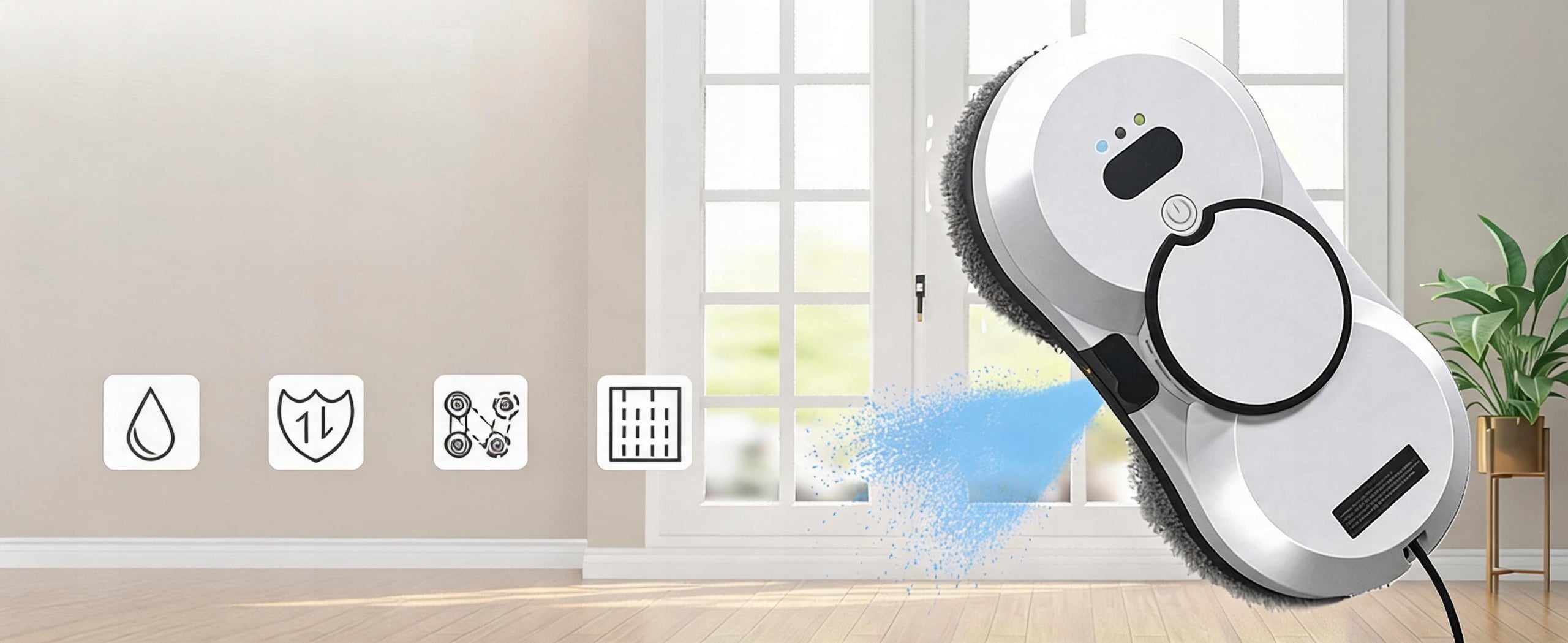 ROBOT WINDOW CLEANING REMOTE CONTROL SUCTION CUP 5600PA UPS Brand no brand