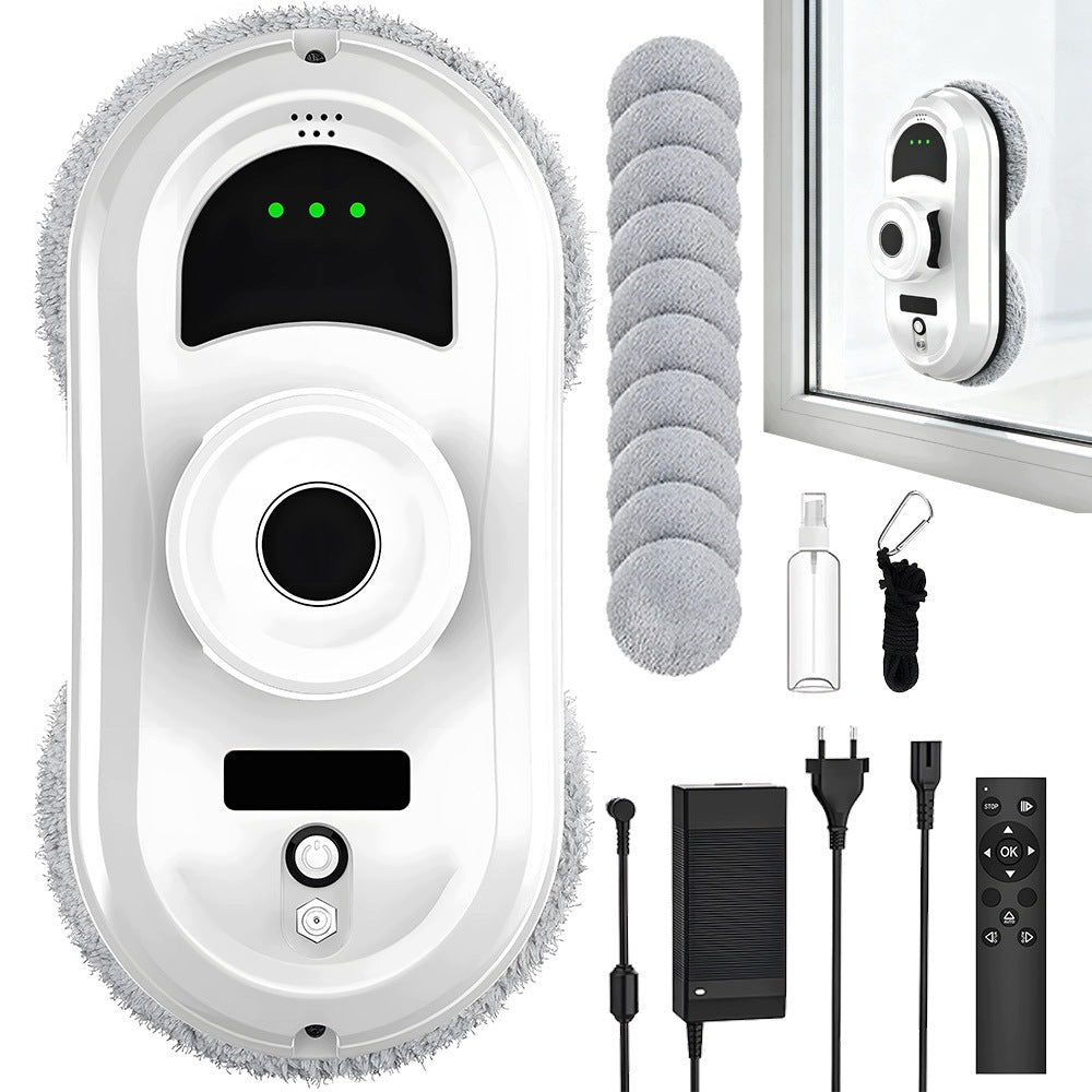 ROBOTIC WINDOW WASHER 5600PA 500MAH REMOTE CONTROL 10 CLOTHS WHITE