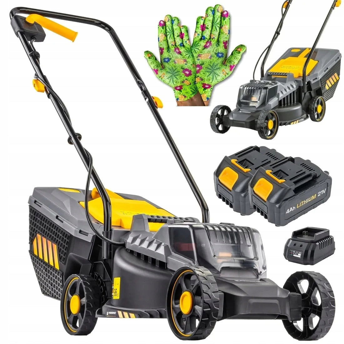 ROBUST LIGHTWEIGHT CORDLESS LAWN MOWER 2X POWERFUL BATTERY + FREEBIE