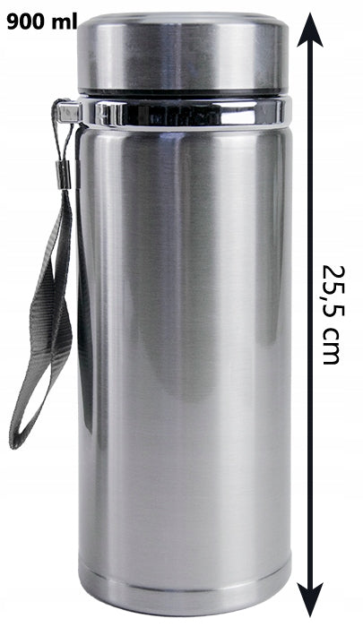 ROBUST TRAVEL VACUUM THERMOS FOR COFFEE TEA WITH INFUSER 900 ml Brand no brand