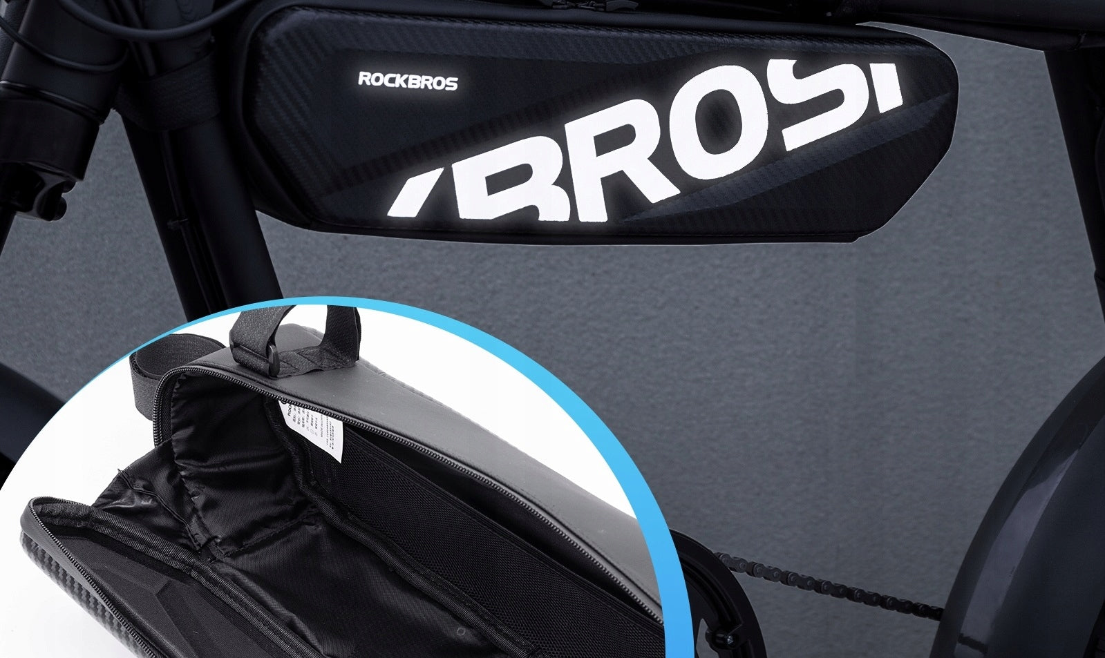 ROCKBROS Bicycle Bag Under Frame Waterproof 4,5L Bicycle Pouch Black Brand Rockbros