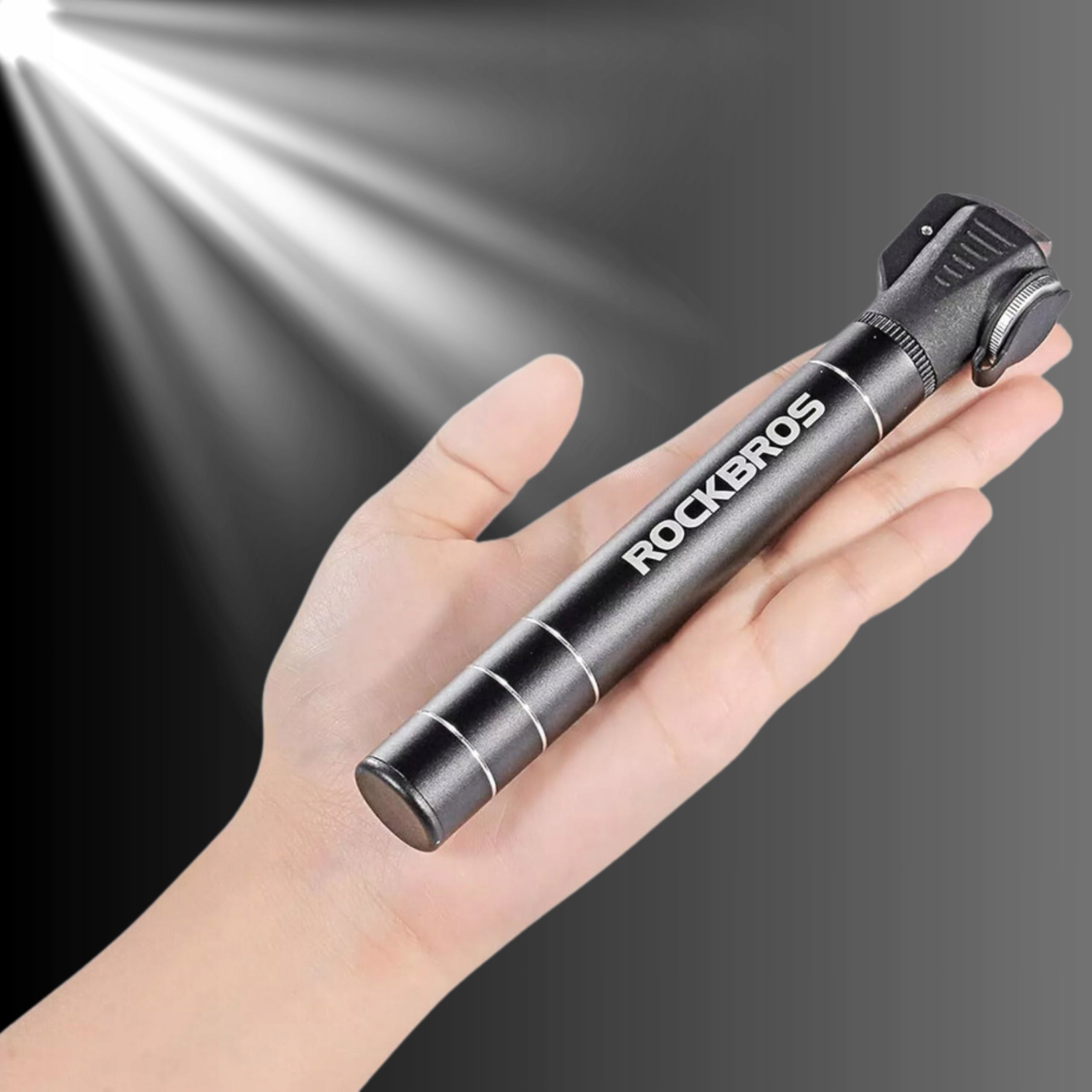 ROCKBROS MINI BICYCLE PUMP FOR BALL SMALL 100psi 7bar UNIVERSAL Color black