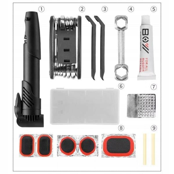 ROCKBROS PRACTICAL BICYCLE TOOL SET WITH PUMP GJ9816 Packaging status original