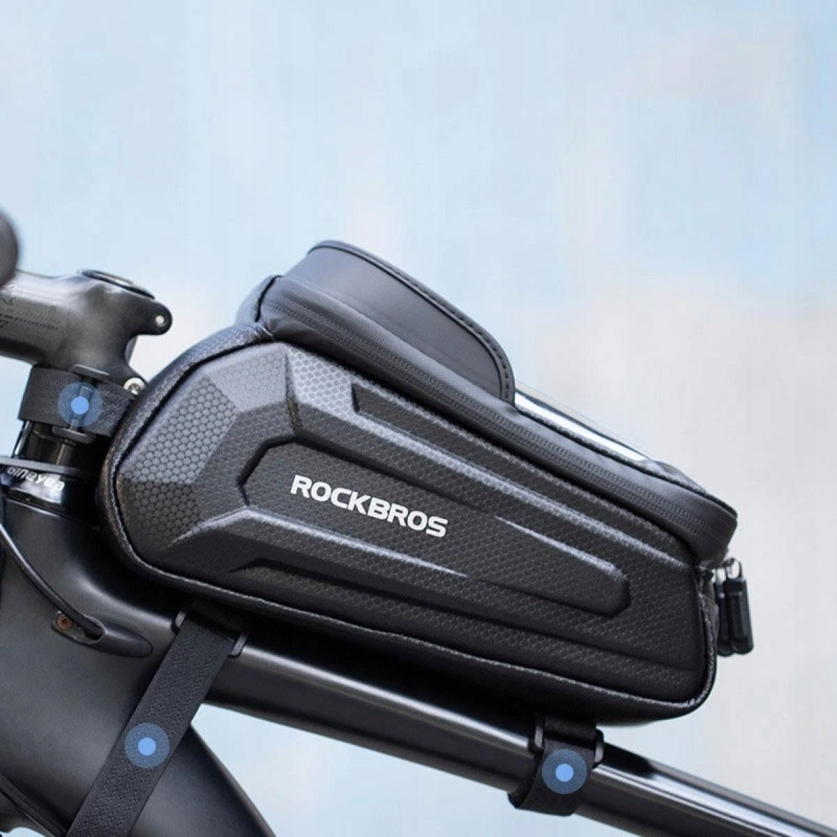 ROCKBROS STURDY BICYCLE BAG ROOMY FRAME POUCH PHONE HOLDER Brand Rockbros