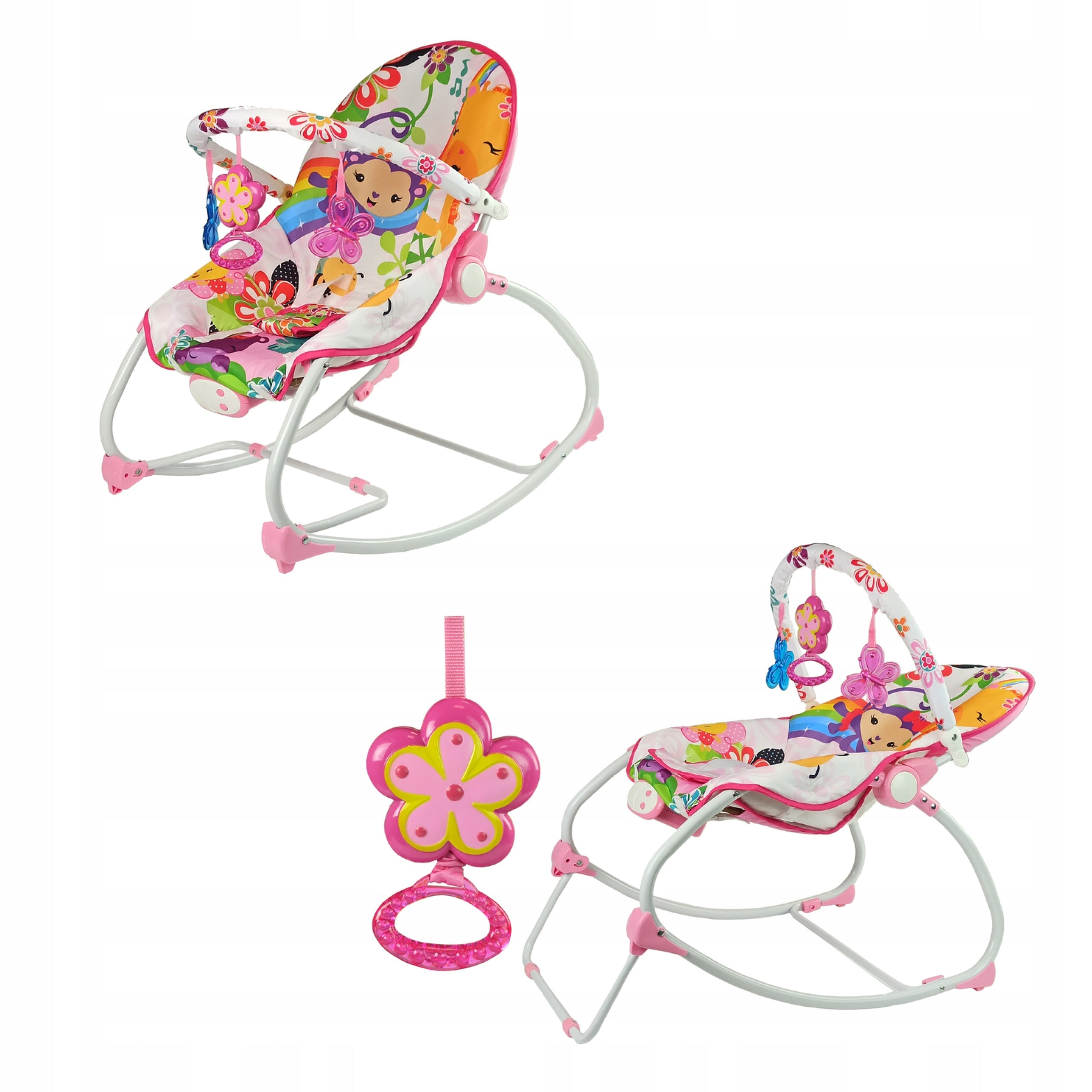 ROCKER CRADLE 2IN1 PINK FLOWER SOUNDS VIBRATION