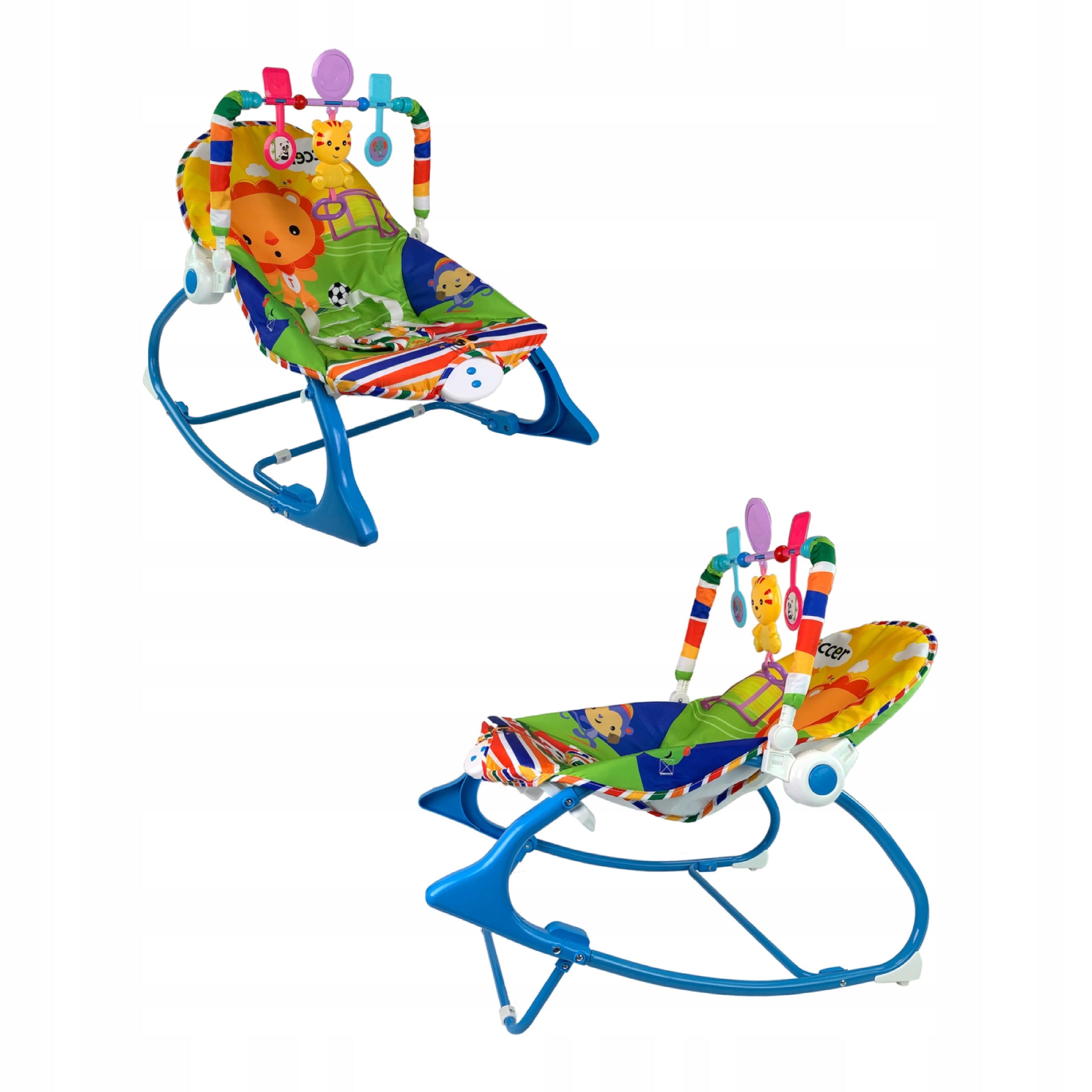 ROCKER CRADLE SEAT 2IN1 BLUE SOUND AND WIGRATIONS