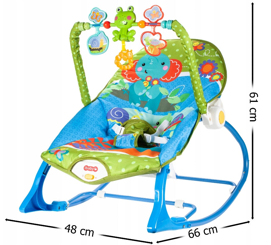 ROCKER LOUNGER 3in1 ELEPHANT 18kg VIBRATION MUSIC Manufacturer code 101456