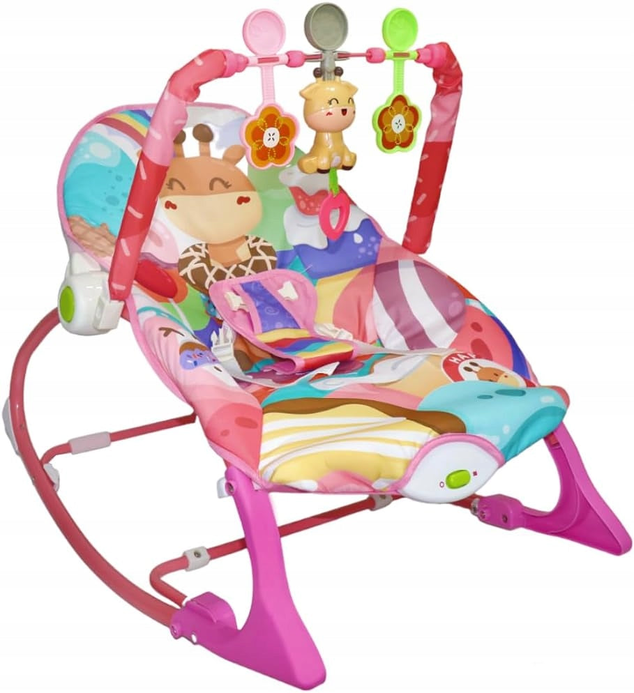ROCKER LOUNGER SEAT CRADLE MUSIC + VIBRATION + TOYS model 2024 Batteries included no