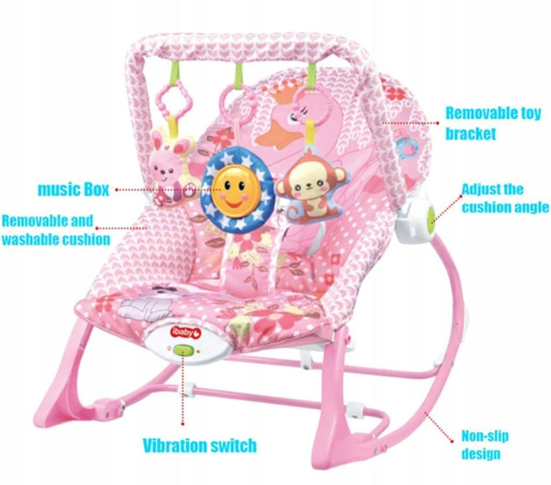 ROCKER LOUNGER VIBRATION CRADLE MUSIC SWAN 0-18 KG. EAN (GTIN) 5906109639583