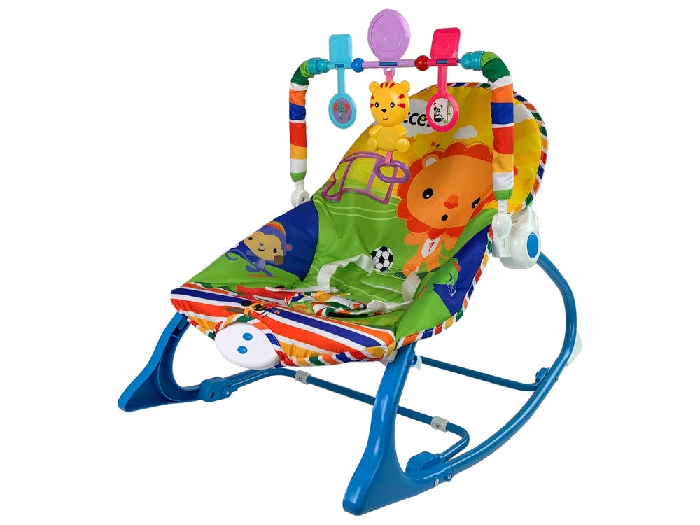 ROCKER SEAT 2IN1 BLUE TIGER SOUNDS VIBRATION FOR CHILDREN Brand LEAN Toys