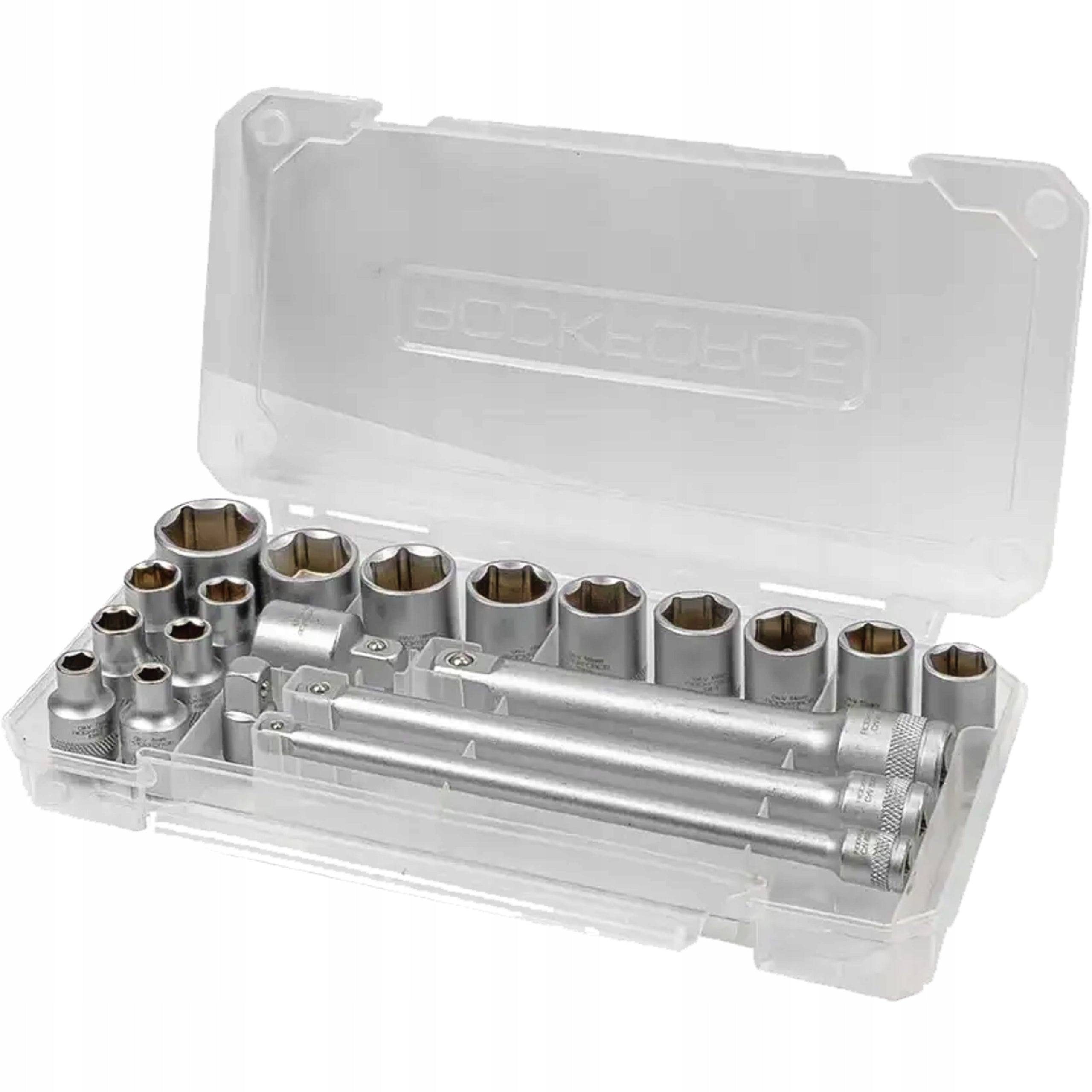 ROCKFORCE 3/8" 20 el Socket TOOL Set with Adapters and Extensions Manufacturer code 60270