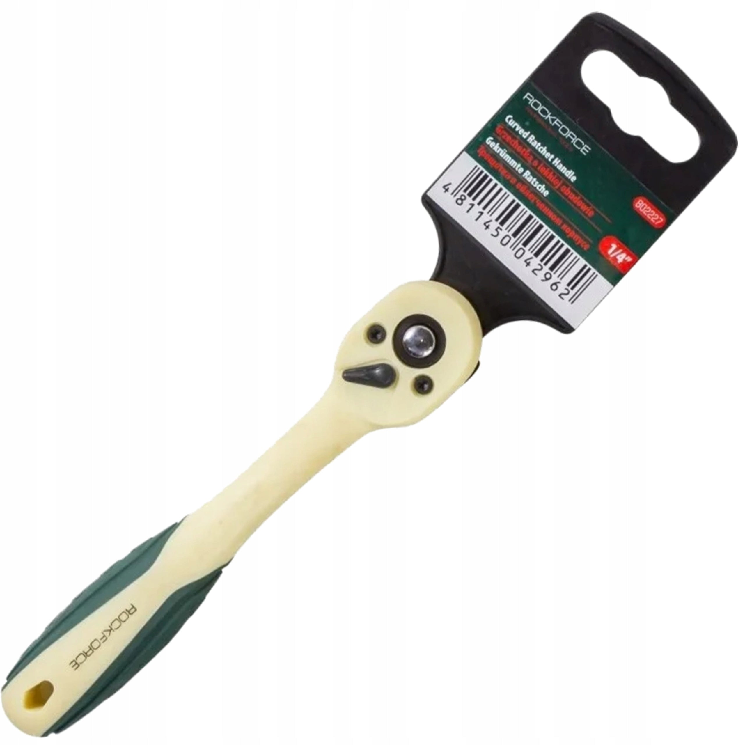 ROCKFORCE Ratchet 1/4" PLASTIC ANTI-CORROSION Housing 155mm 72 TEETH Packaging status original