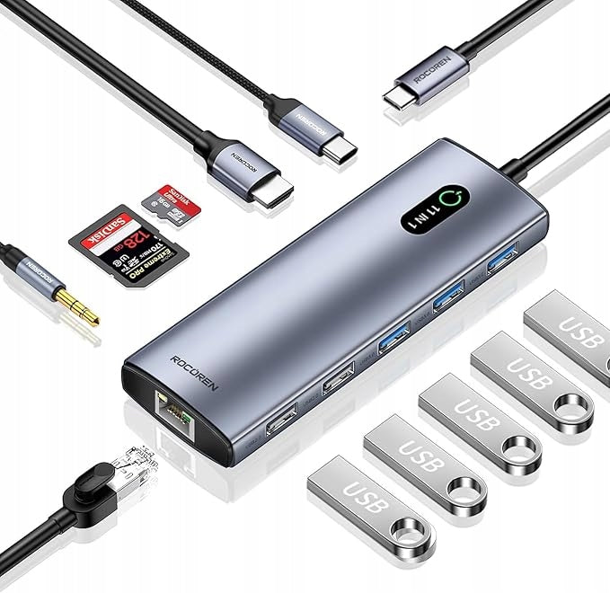 ROCOREN DOCKING STATION 11IN1 USB-C 4K HDMI PD 100W ETHERNET MACBOOK Manufacturer code 5907190018219